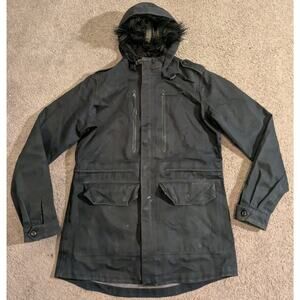 Nike Tech Pack Fur Hooded Black Chore Jacket Women's Large